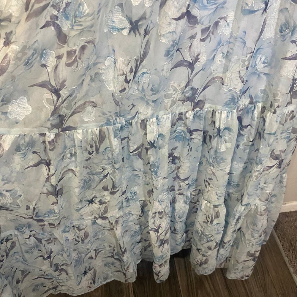 Lulus NWT Special Moment Light Blue Floral Strapless Bustier Maxi Dress Sz 2X - Picture 6 of 14
